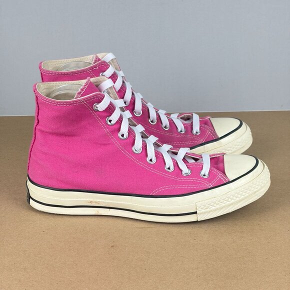 Converse Chuck 70 High Top Canvas Sneakers Womens 10 Pink White Lace Up - Picture 3 of 12
